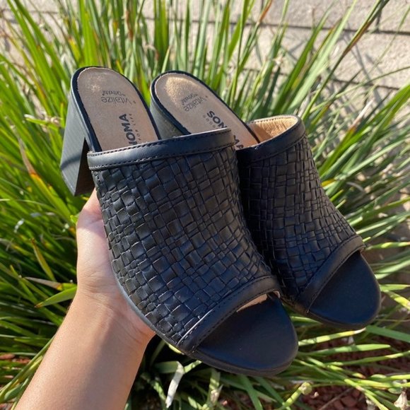 Sonoma Shoes - Sonoma Leather Wedge Sandal Ortholite